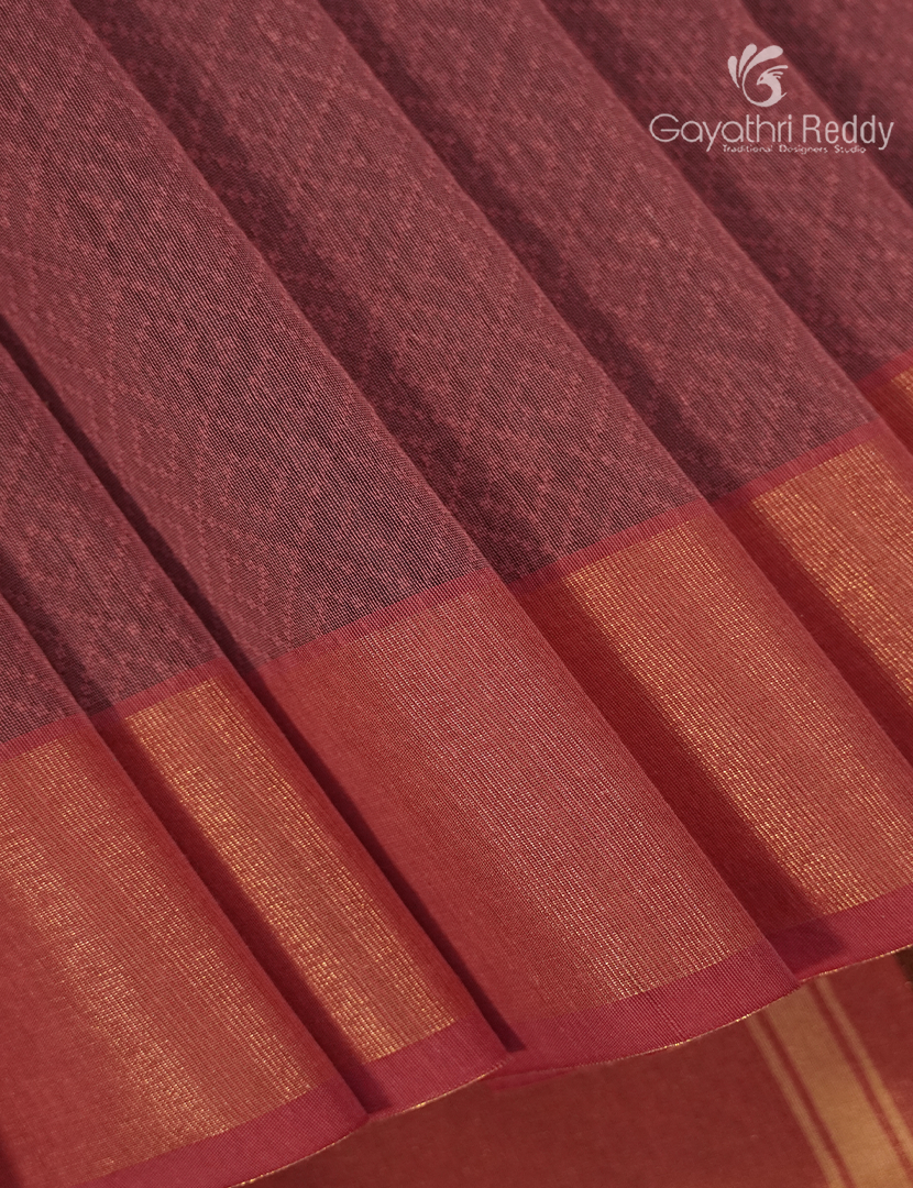 Semi Ikat Sico Saree in Peach