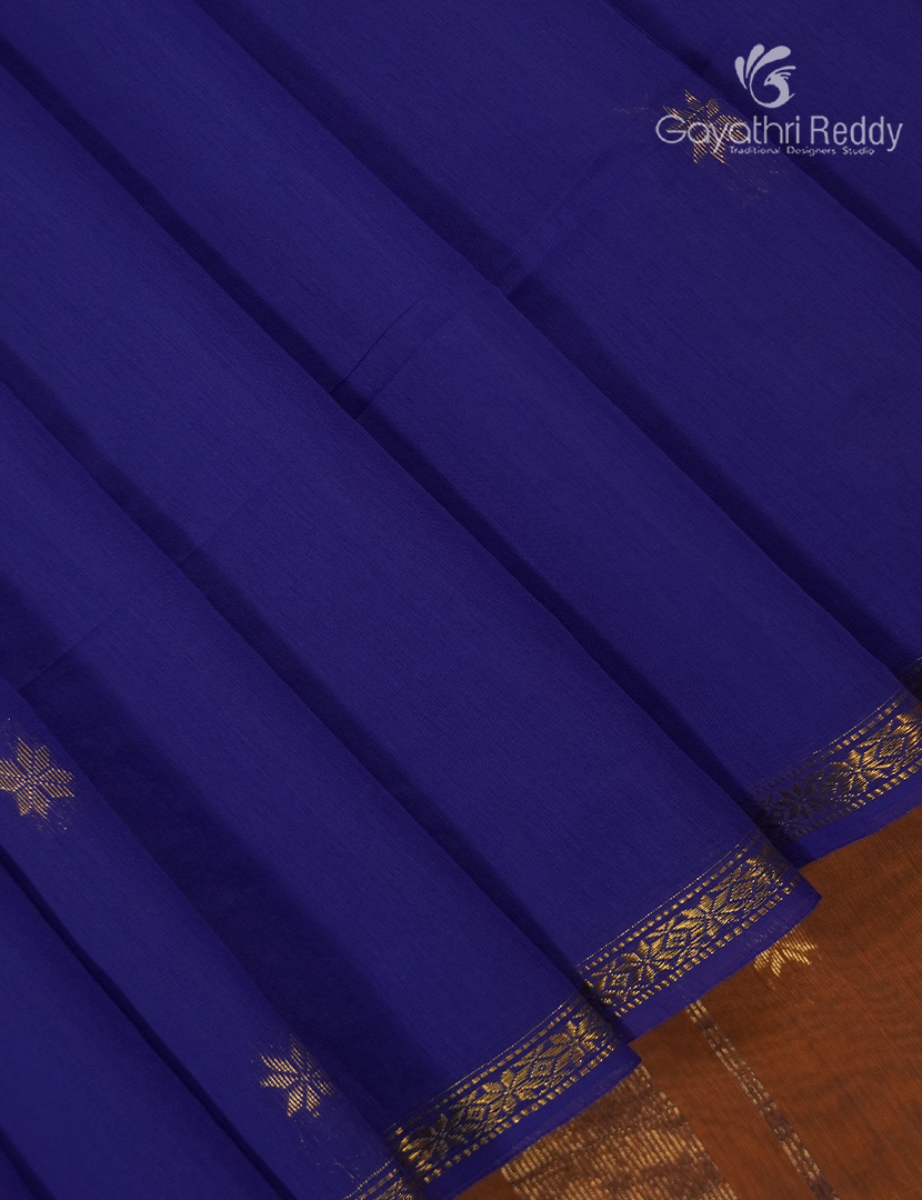 Sico Saree in Royal Blue and Mustard