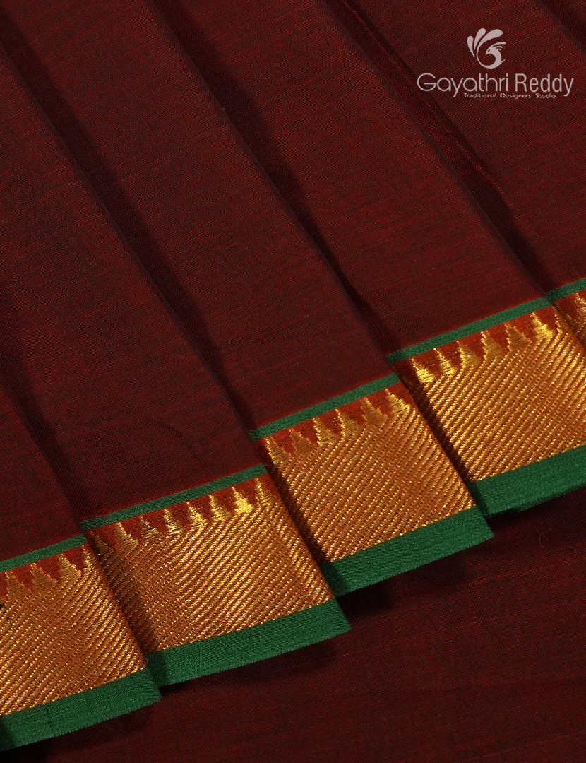 Pure Narayanpet Cotton Saree in Maroon