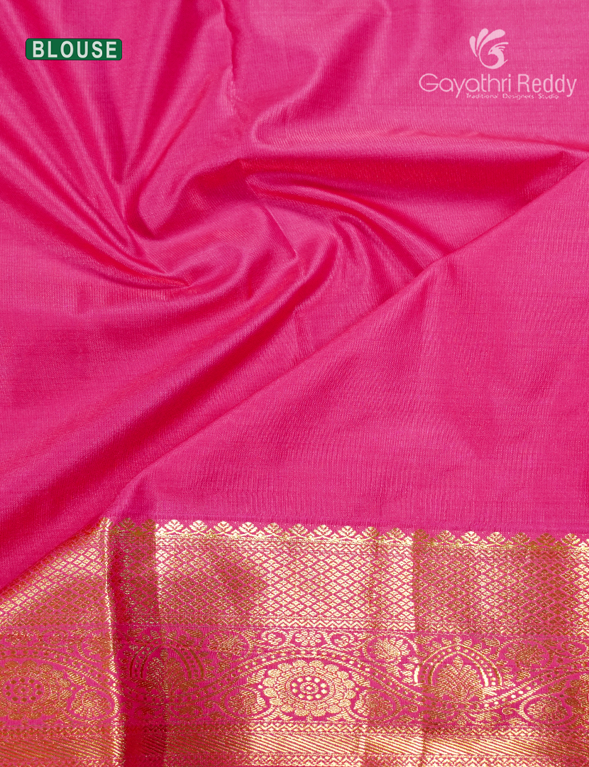 Semi Kanchipuram Silk Saree in Baby Pink