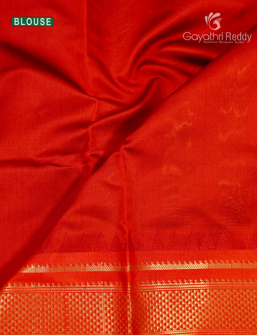Semi Kanchipuram Art Silk Saree in Violet and Red