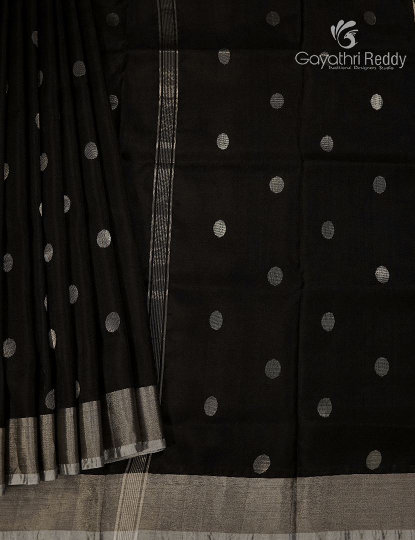 Pure Uppada Silk Saree in Black
