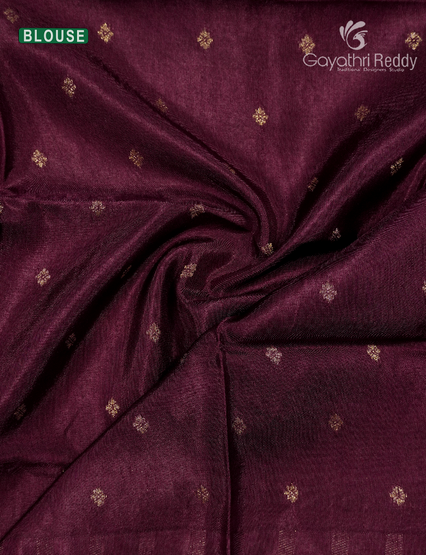 Semi Mysore Crepe Saree in Orange