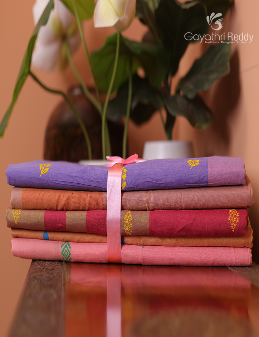 Silk Cotton Sarees Combo ( Set of 5 )