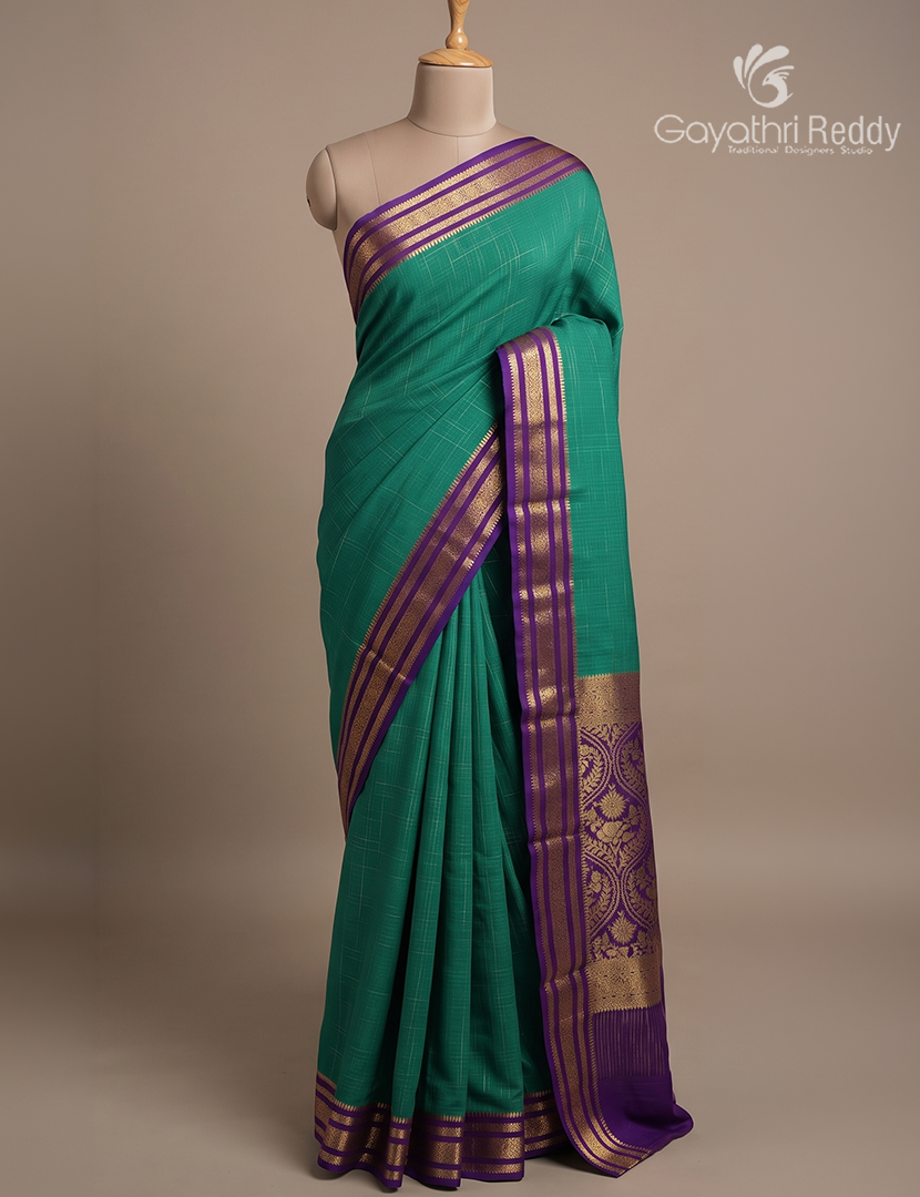 Semi Mysore Crepe Saree-SMC615