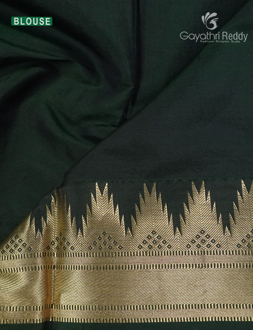 Pure Kanchipuram Sico Saree in Pastel Lilac Lavender and Black