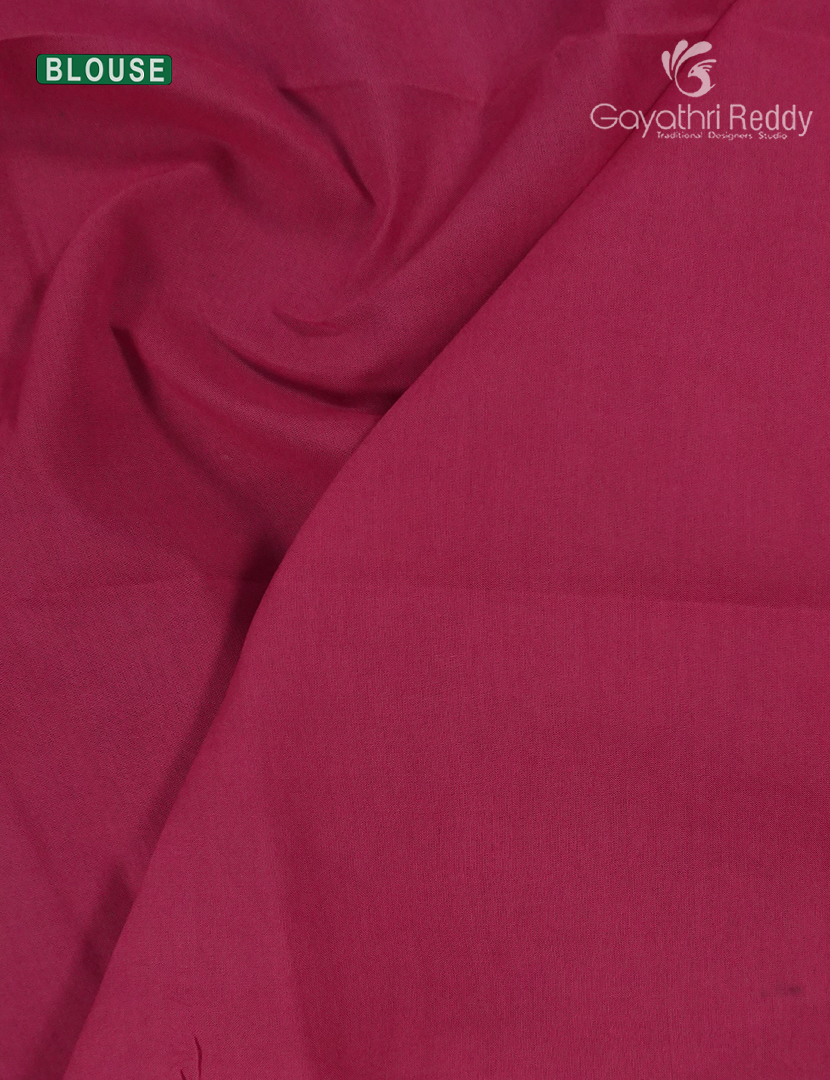 Premium Quality Cotton Kota Saree in Rani Pink
