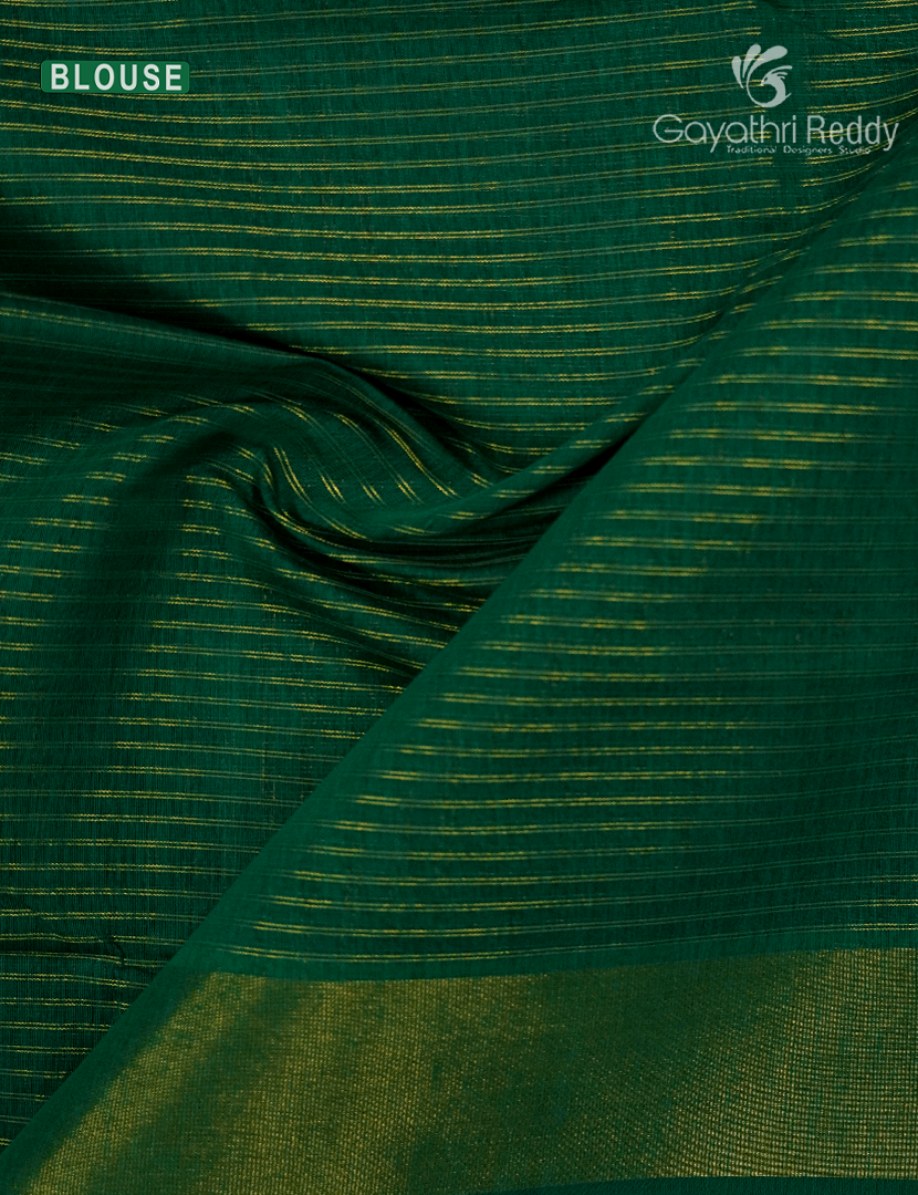Semi Ikat Silk Saree in Green