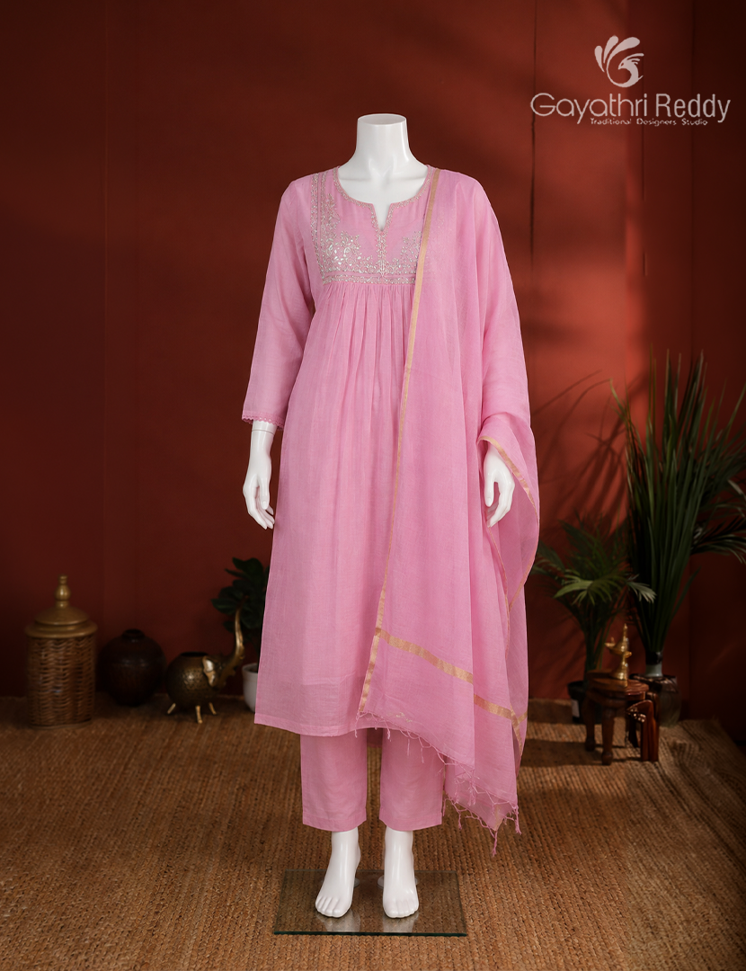 Readymade Dress Set in Baby Pink