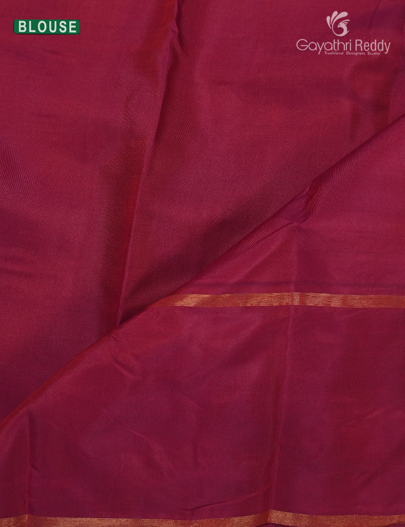 Pure Kanchi Vintage Saree in Orange and Deep Red