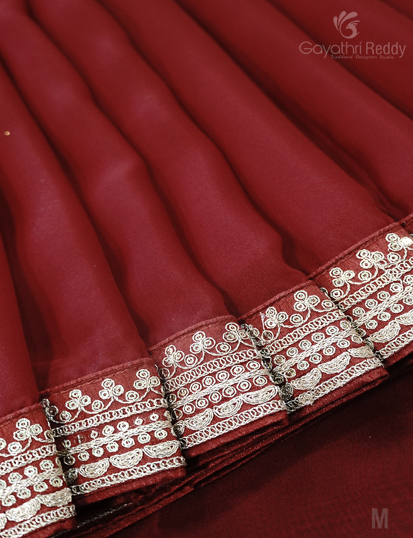 INDIAN CREPE FANCY WITH READYMADE BLOUSE-FA4322