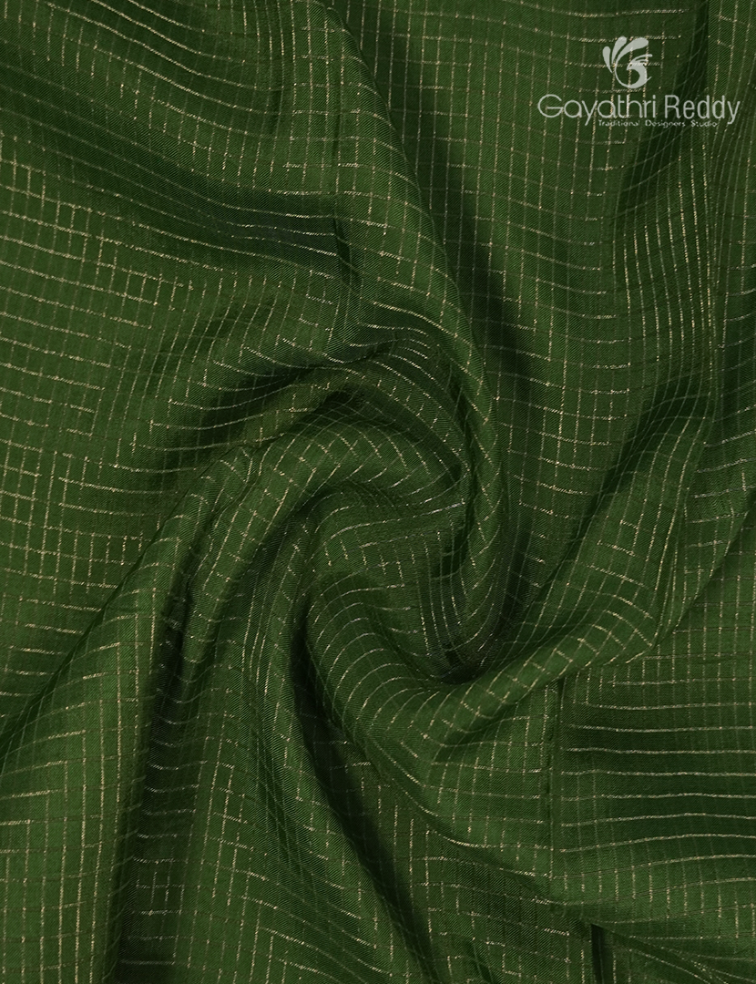 Semi Mysore Crepe Saree in Leaf Green