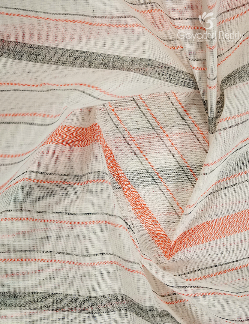 Pure Handloom Cotton Saree in Cream