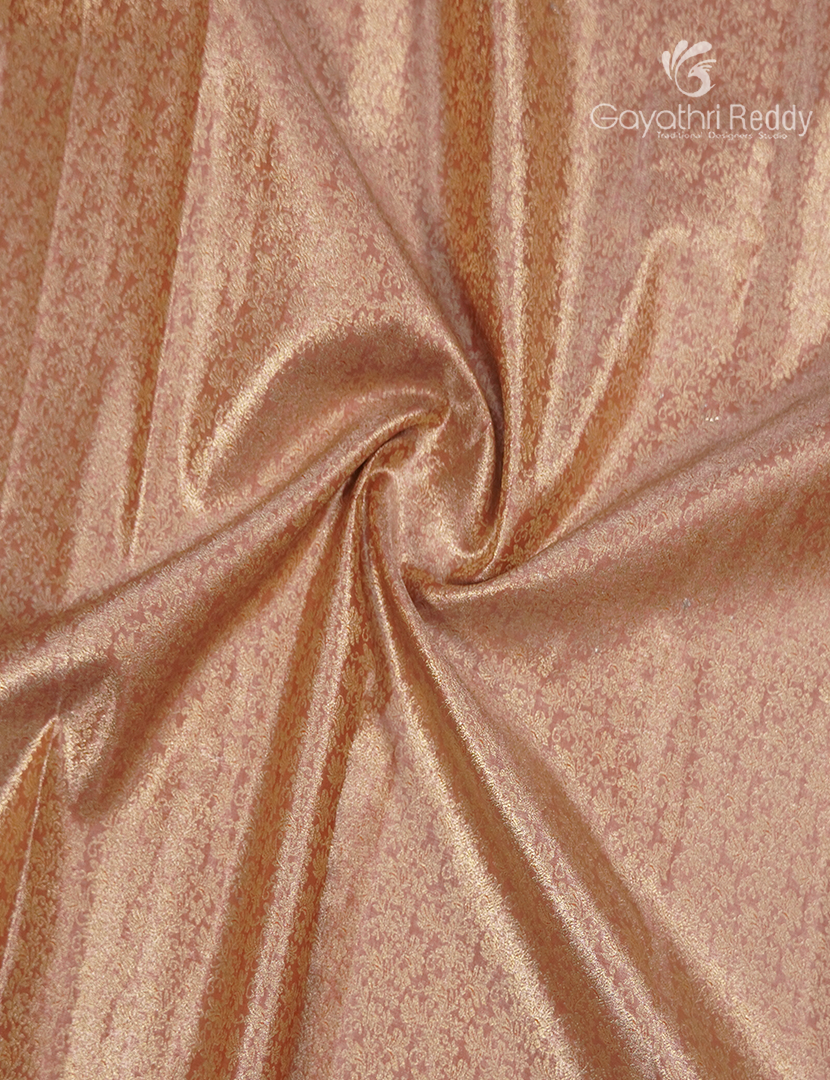 Semi Kanchipuram Silk Saree in Pastel Gold