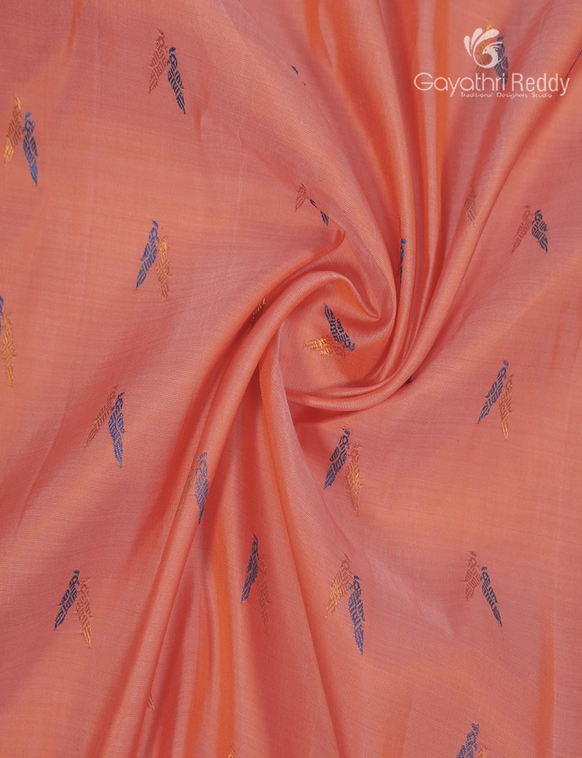 Pure Gadwal Silk Saree in Peach