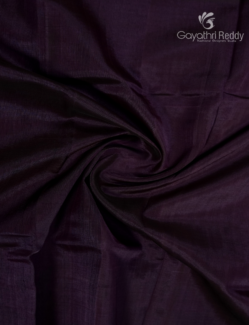 Pure Mangalagiri Langa Voni Set in Deep Brown
