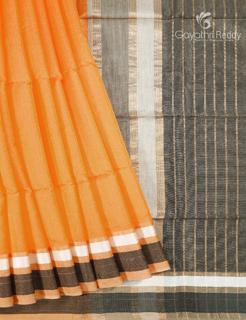 PURE CHANDERI MEDIUM BORDER SAREES -CPS1205