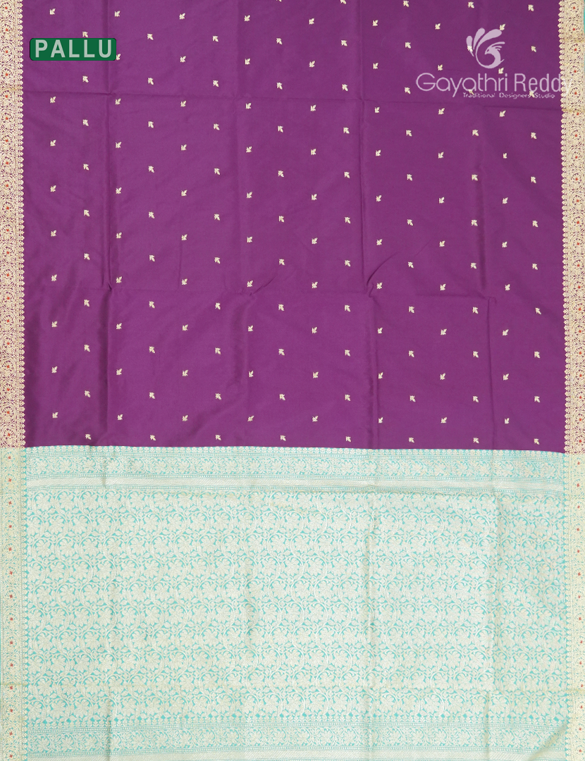 Semi Katan Silk Saree in Royal Purple