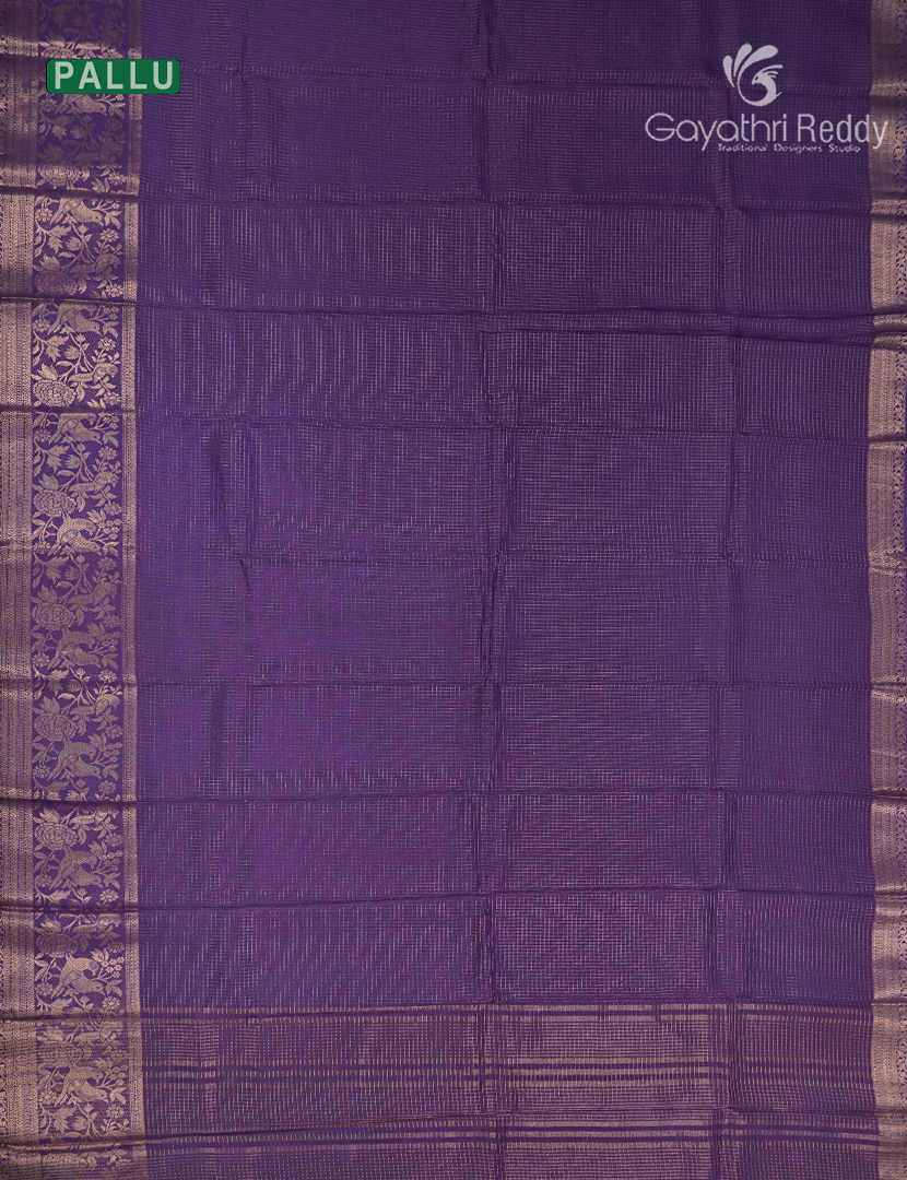 Semi Mysore Crepe Saree in Purple