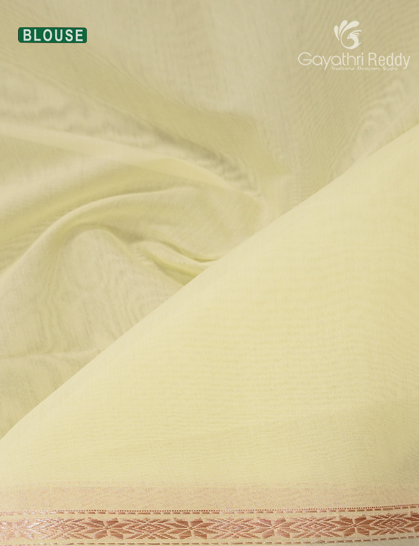 Kanchipuram Sico Saree in Peach and Cream
