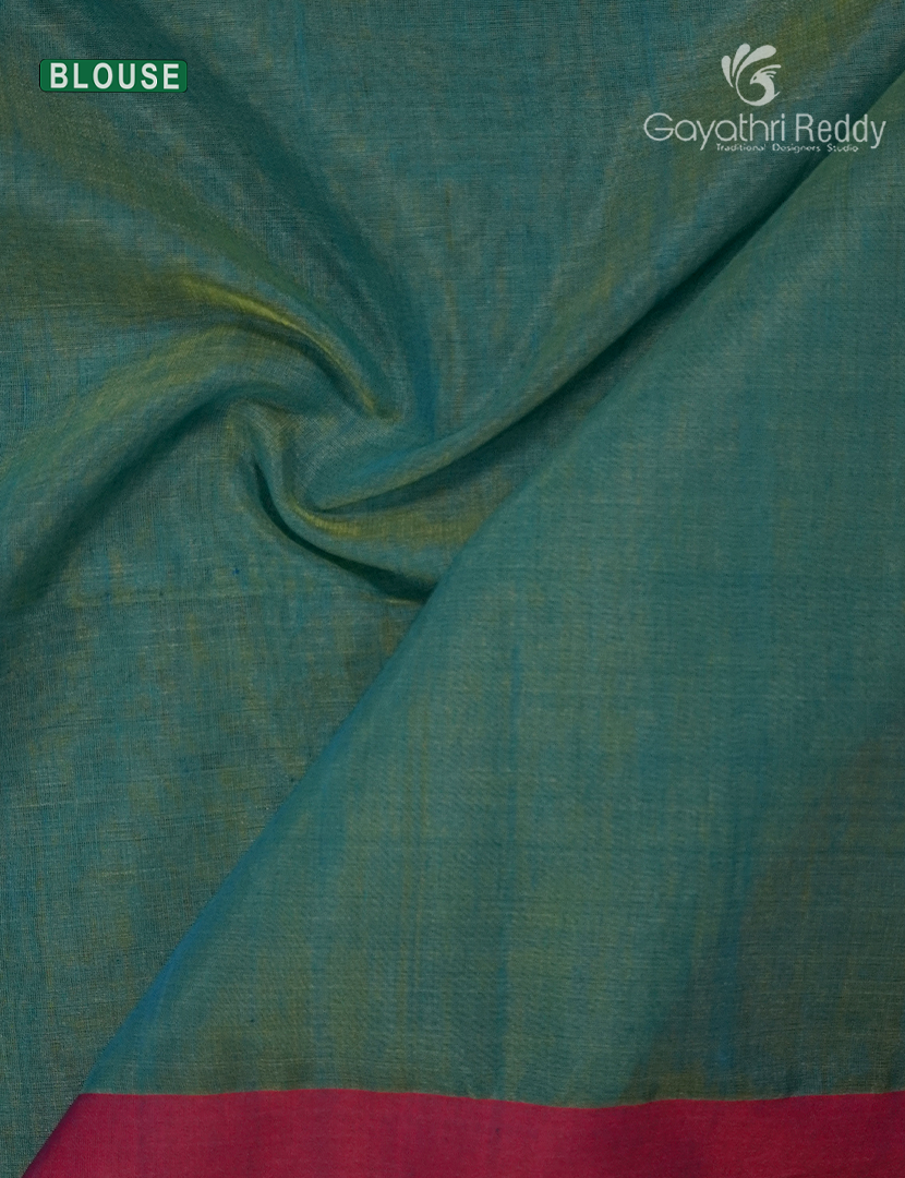 Pure Jamdani Kora Saree in Light Green