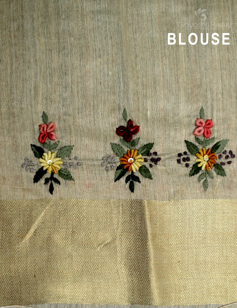 PURE TUSSAR HAND WORK-TS857