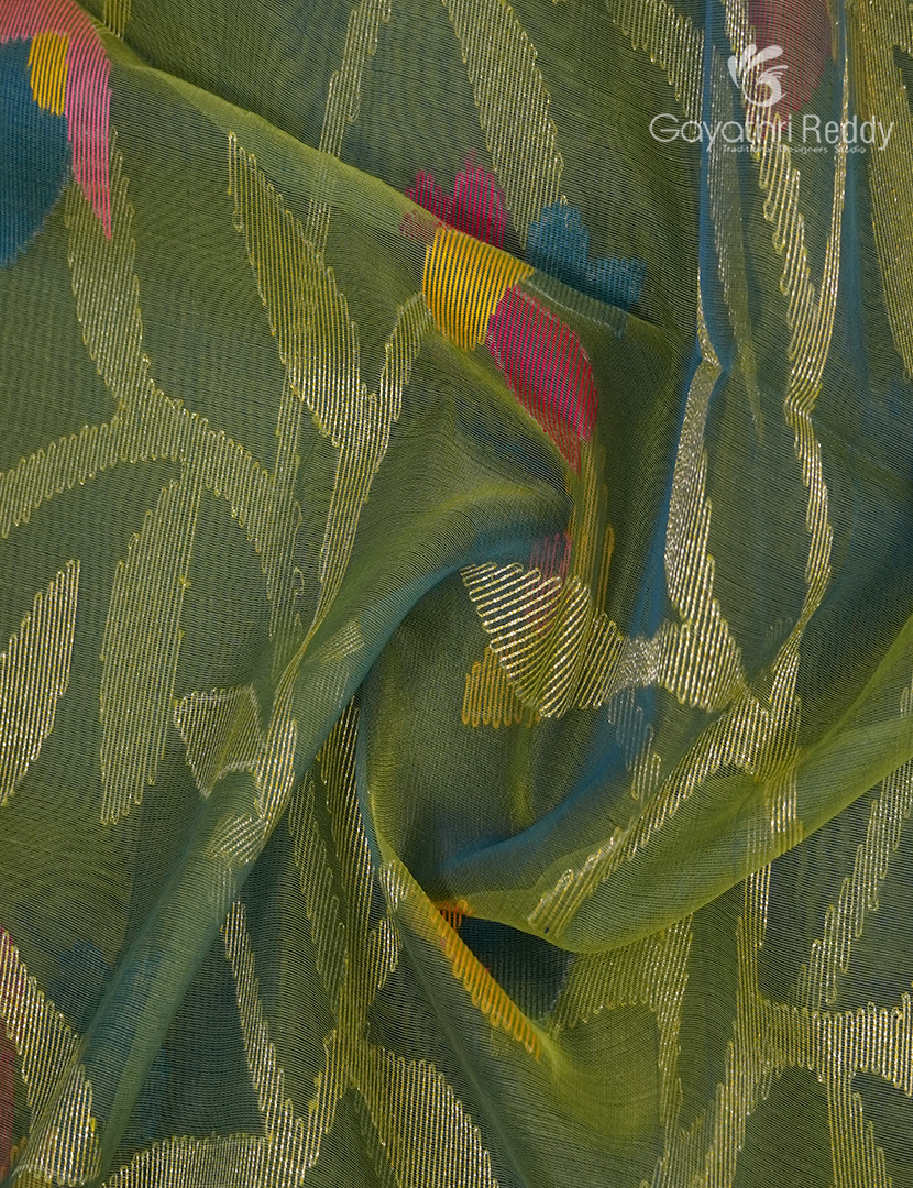 Pure Jamdani Kora Saree in Light Green