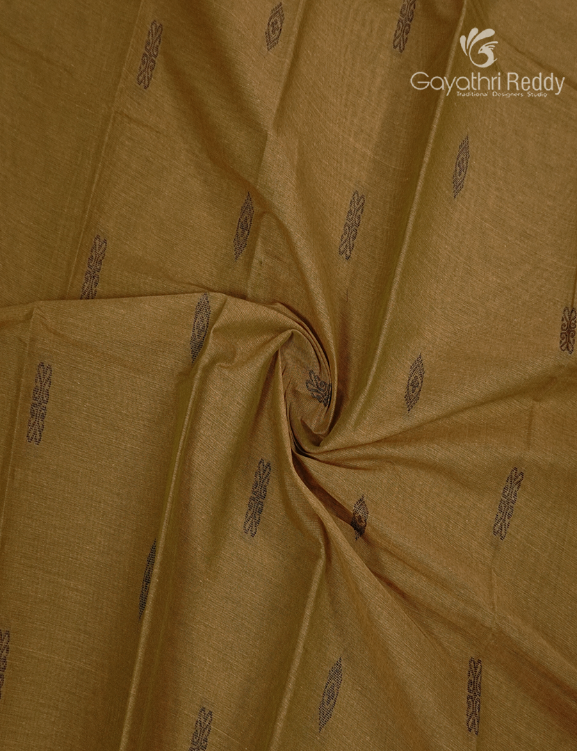 Pure Kanchi Cotton Saree in Mehendi Green