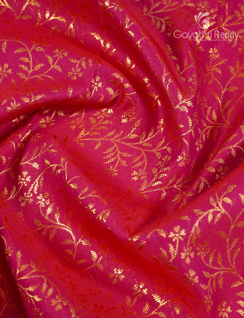 Semi Kanchipuram Silk Saree in Fuchsia Pink