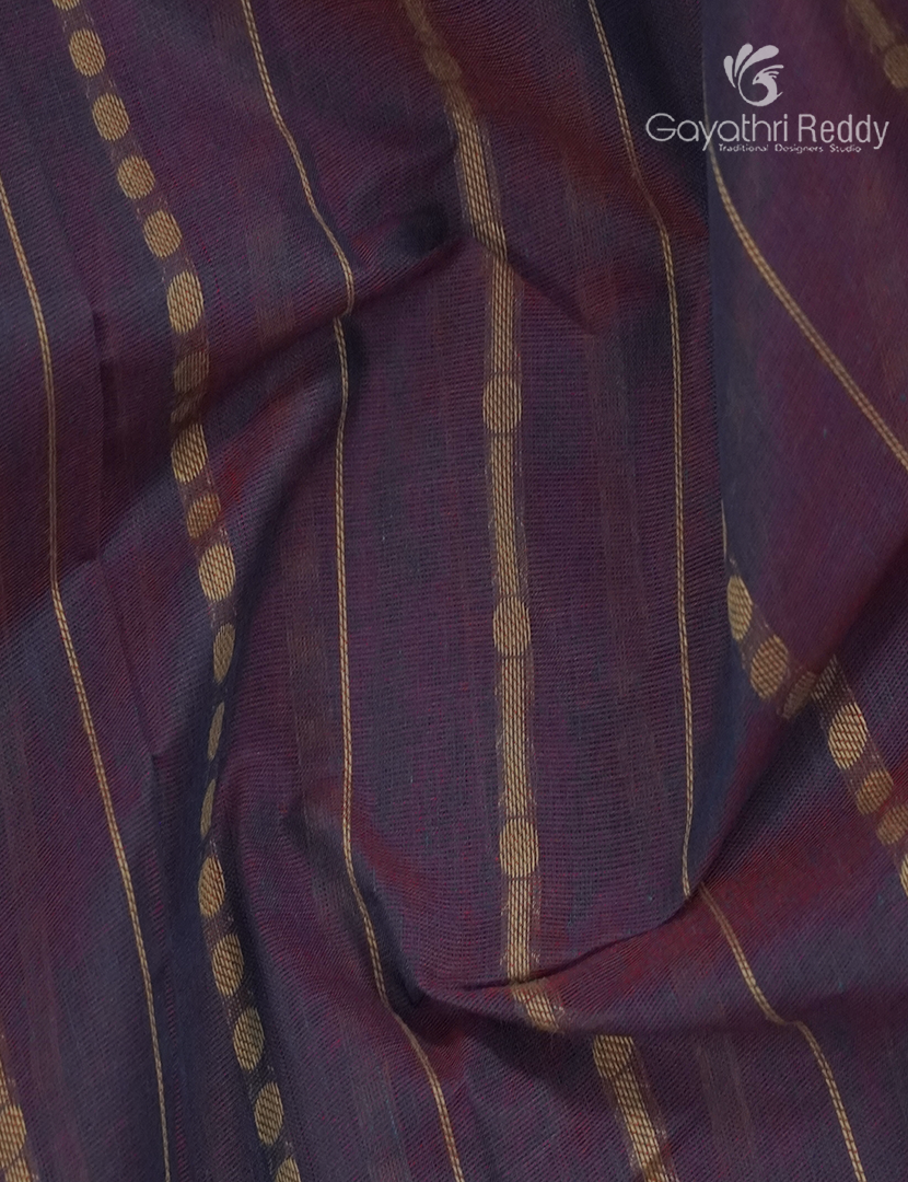 Pure Kanchi Cotton Saree in Deep Jamun