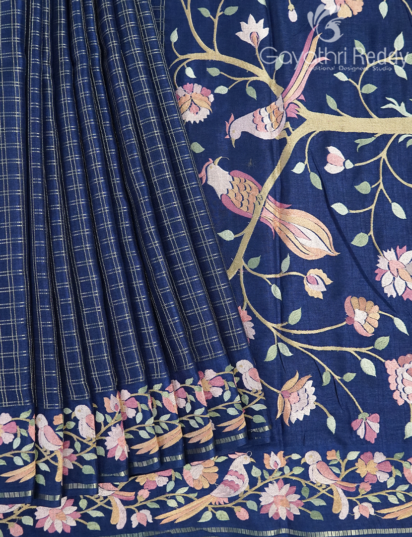 KHADI SILK WORK SAREE-KSW30