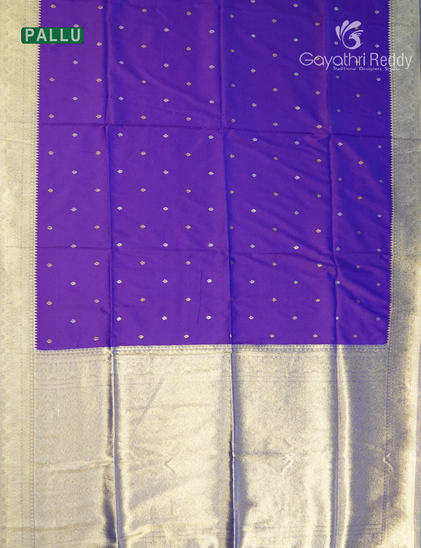 Semi Kanchipuram Art Silk Saree in Purple