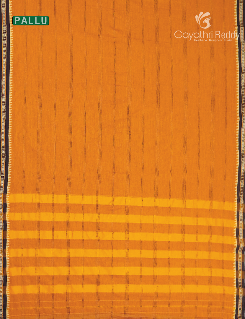 Pure Narayanpet Cotton Saree in Turmeric