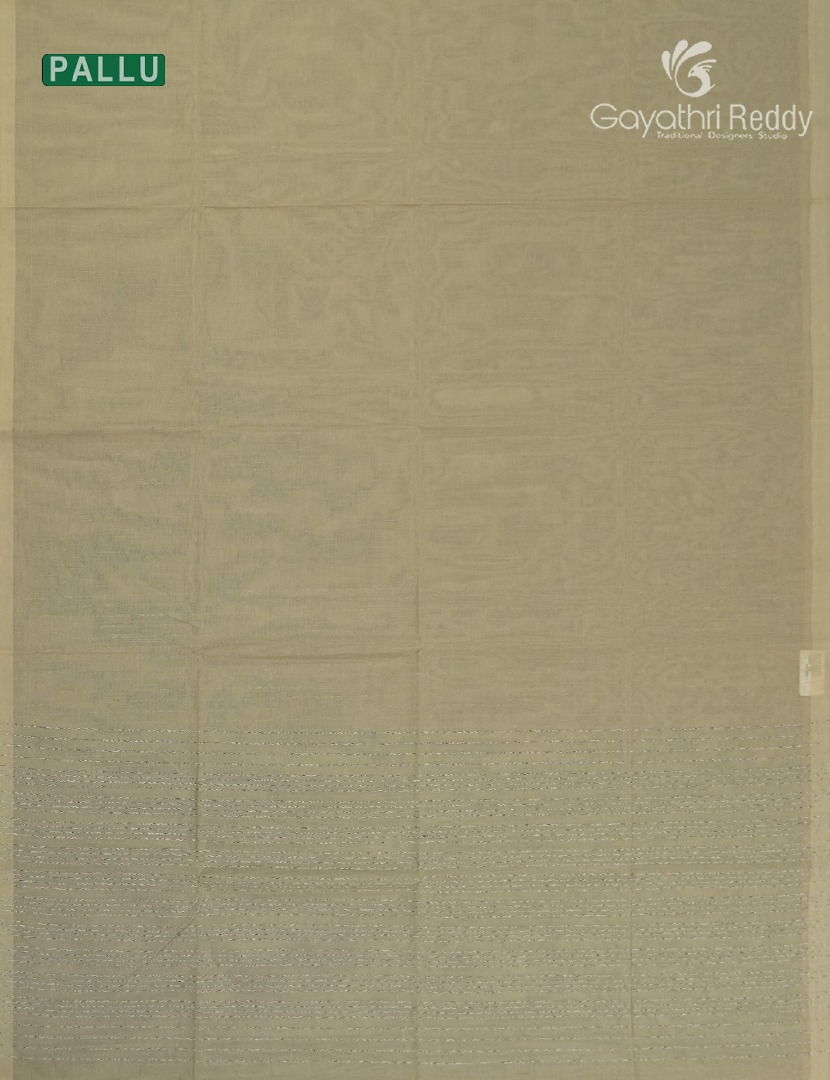 Pure Handloom Cotton Saree in Light Beige