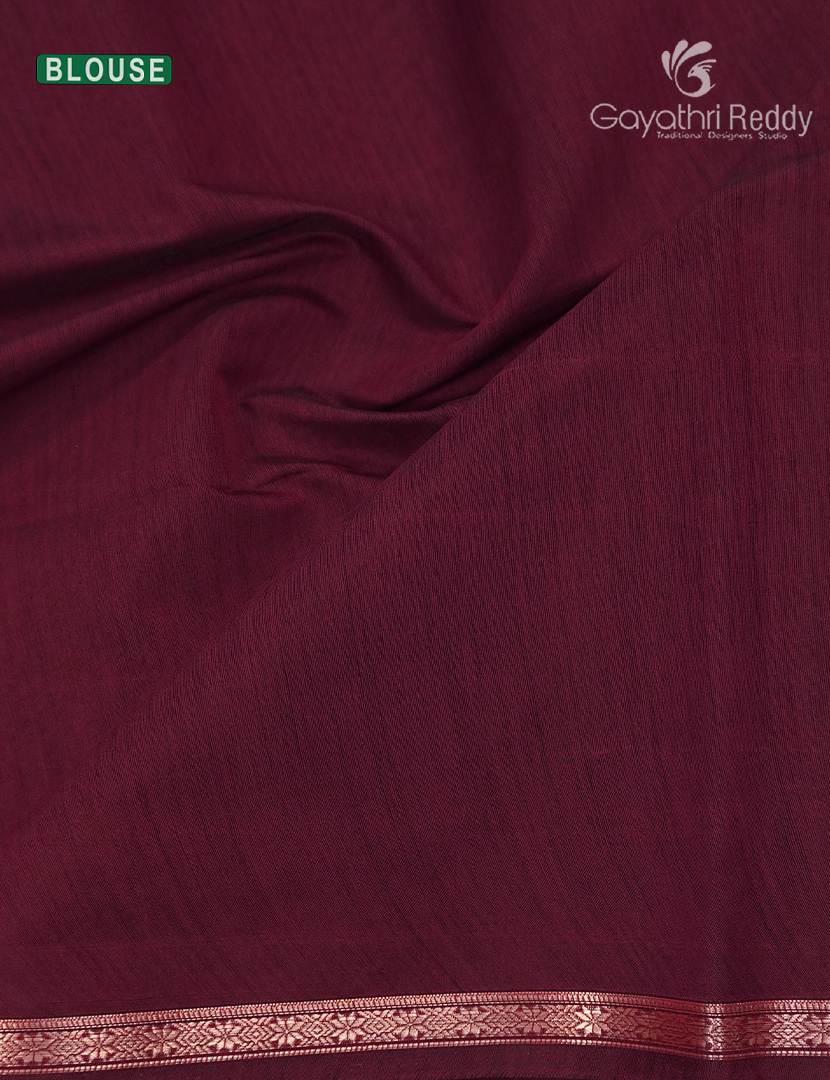 Kanchipuram Sico Saree in Deep Purple and Burgundy