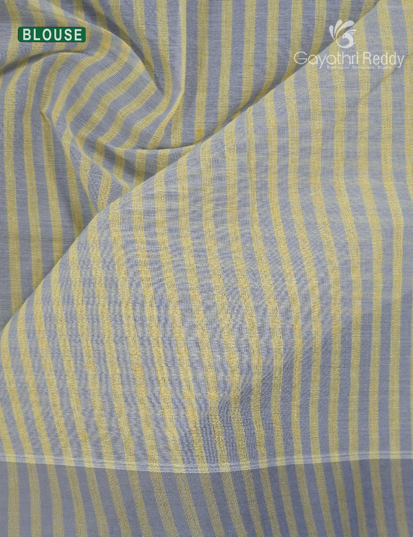 Pure Handloom Cotton Saree in Light Grey