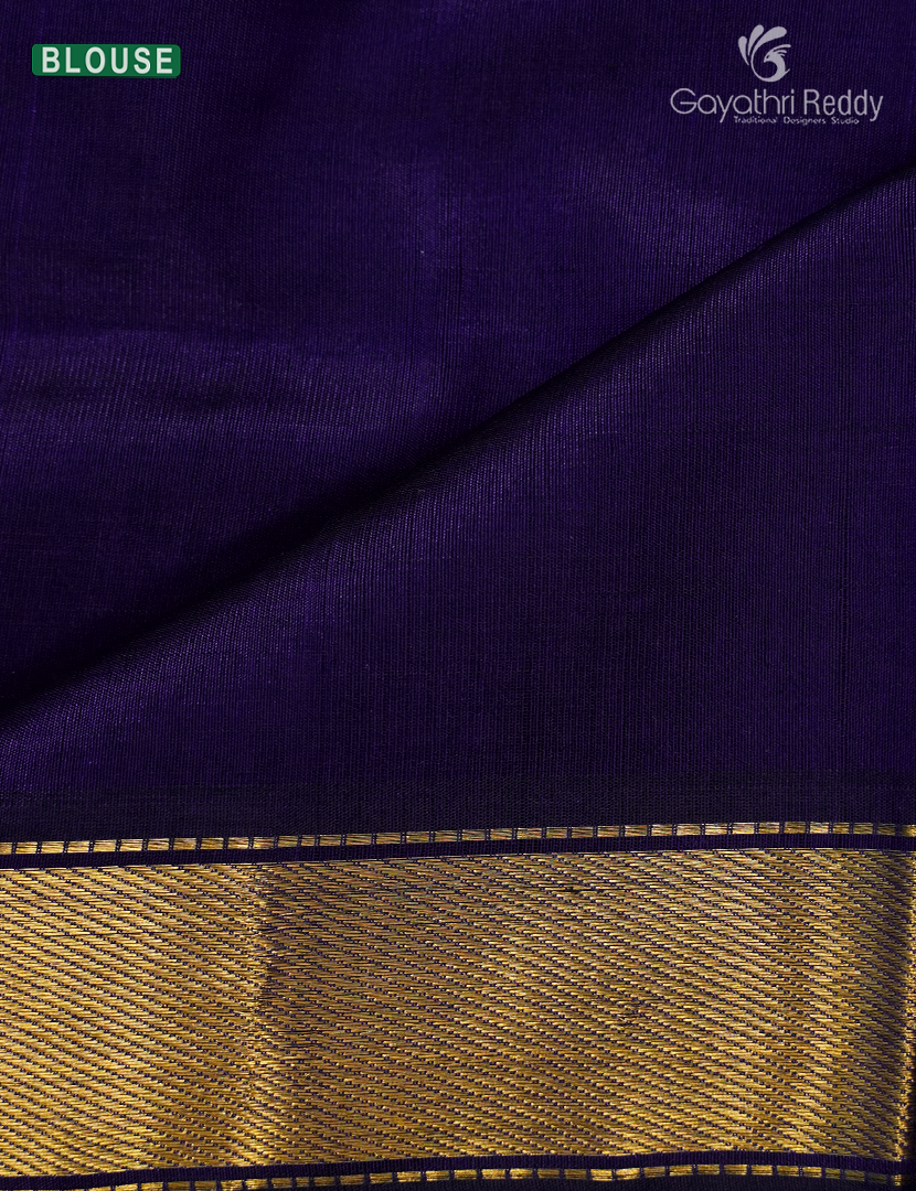 Pure Arani Sico Saree in Sky Blue and Deep Purple