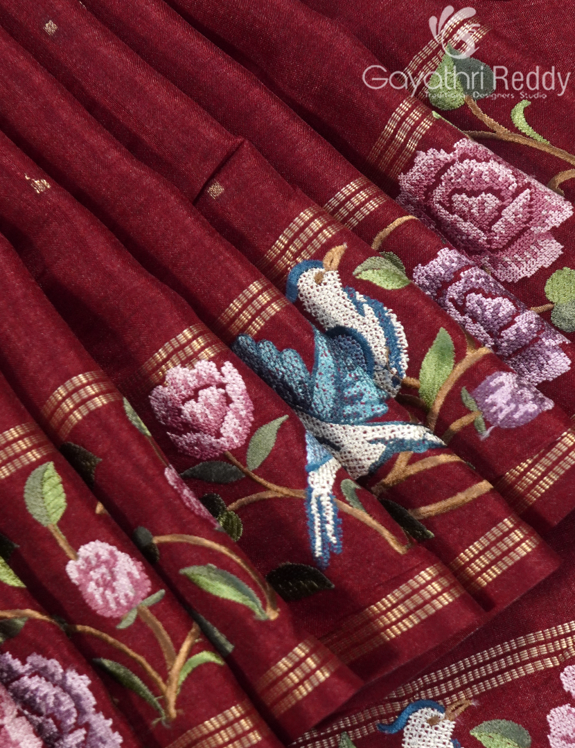 KHADI SILK WORK SAREE-KSW66