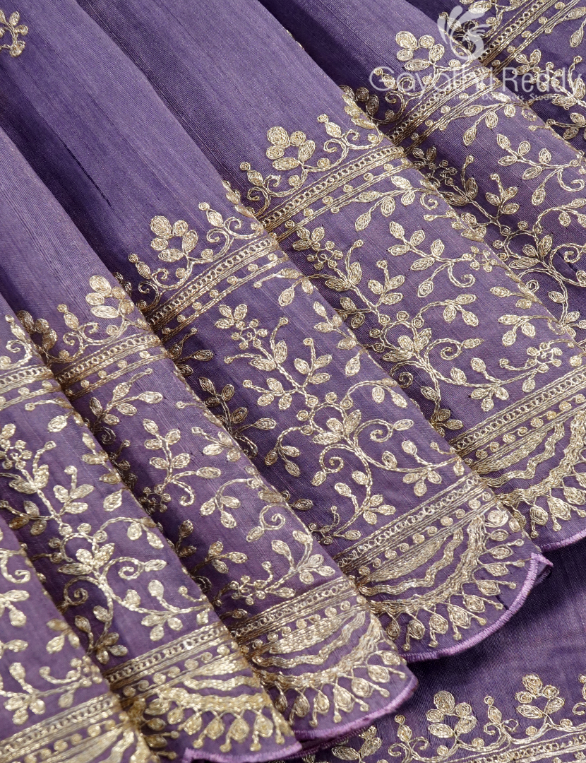 TUSSAR PITTA WORK SAREE-TPW7