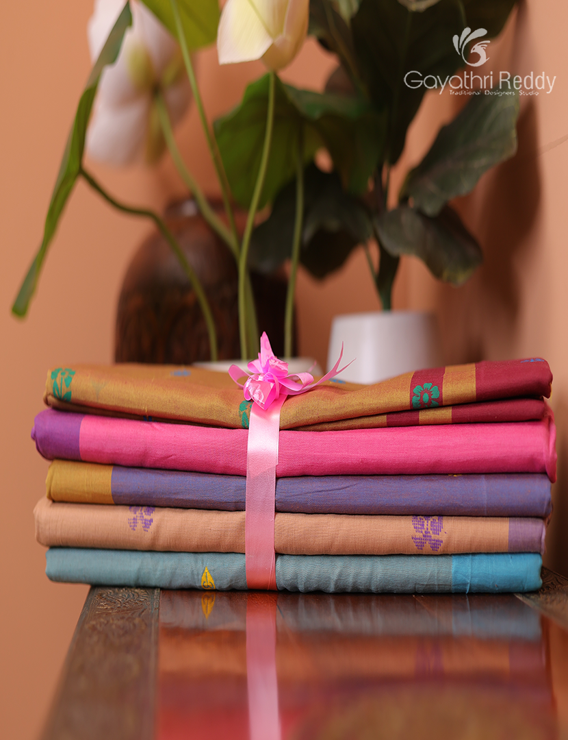 Silk Cotton Sarees Combo ( Set of 5 )