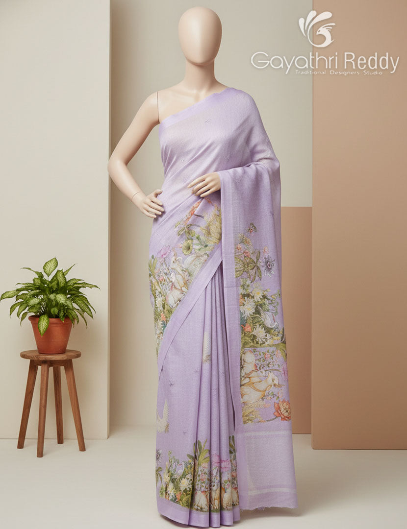 PURE LINEN SAREE-L1445