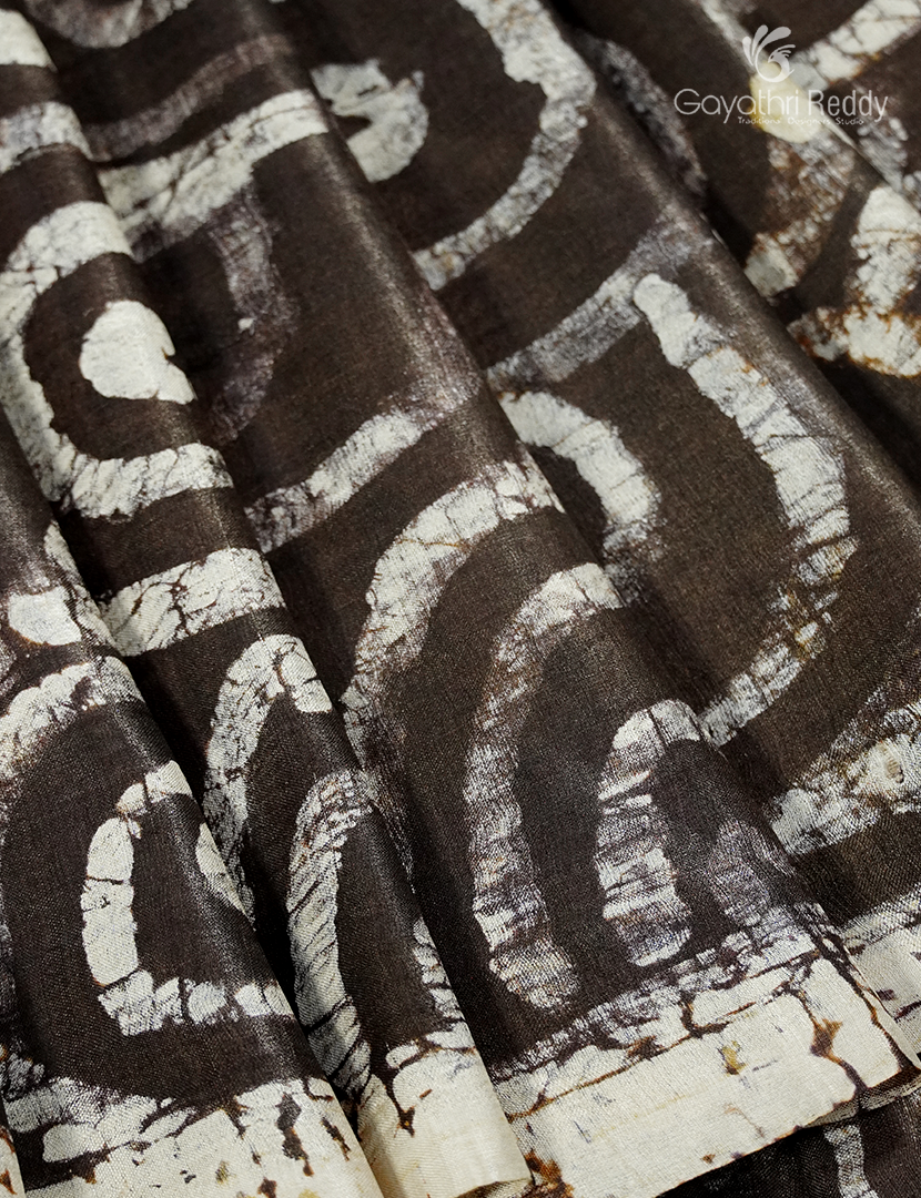 PURE DESI TUSSAR PRINTED SAREE-TS1581