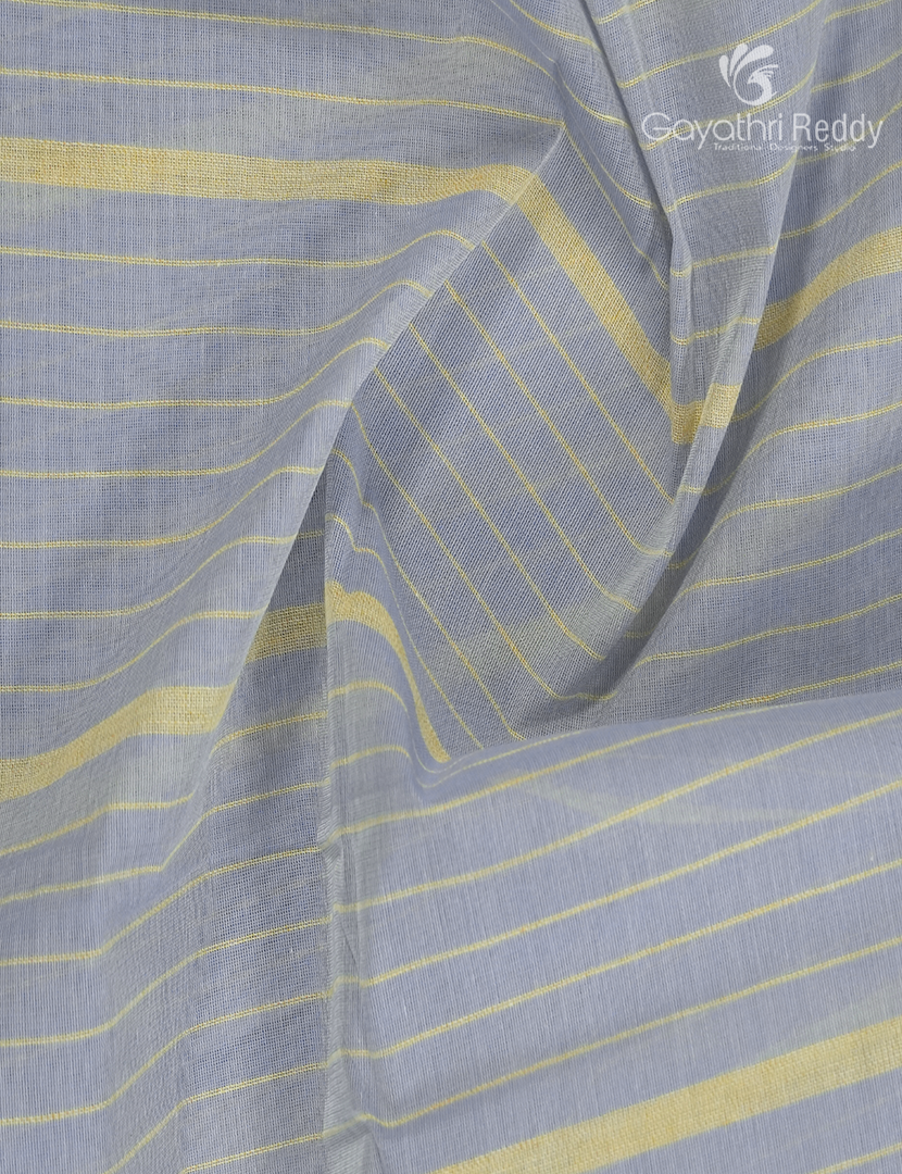 Pure Handloom Cotton Saree in Light Grey