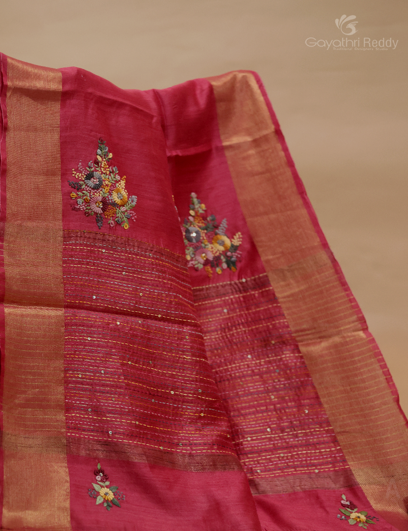 PURE TUSSAR HAND WORK-TS859