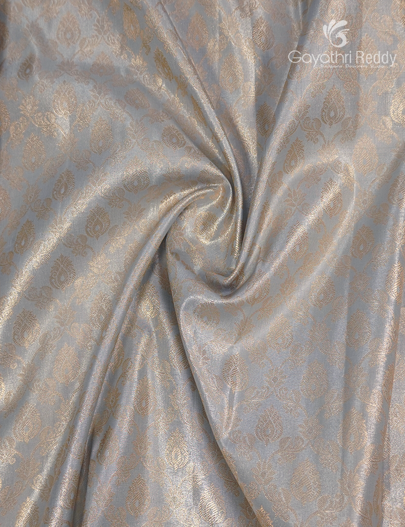 Semi Kanchipuram Silk Saree in Grey