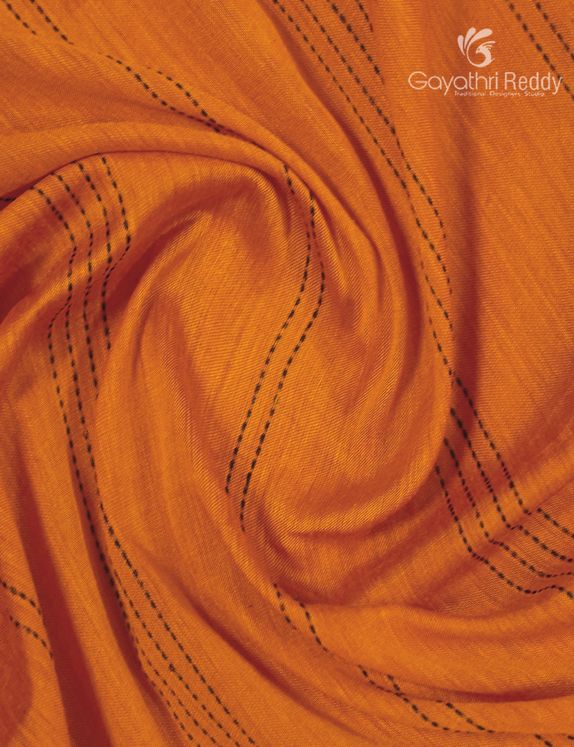 Pure Narayanpet Cotton Saree in Turmeric