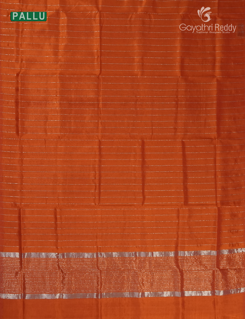 Pure Arani Sico Saree in Burnt Orange