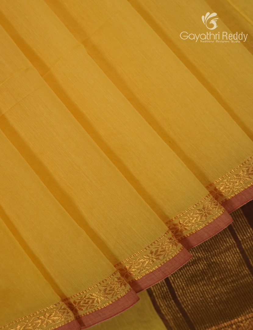 Sico Saree in Yellow and Brown