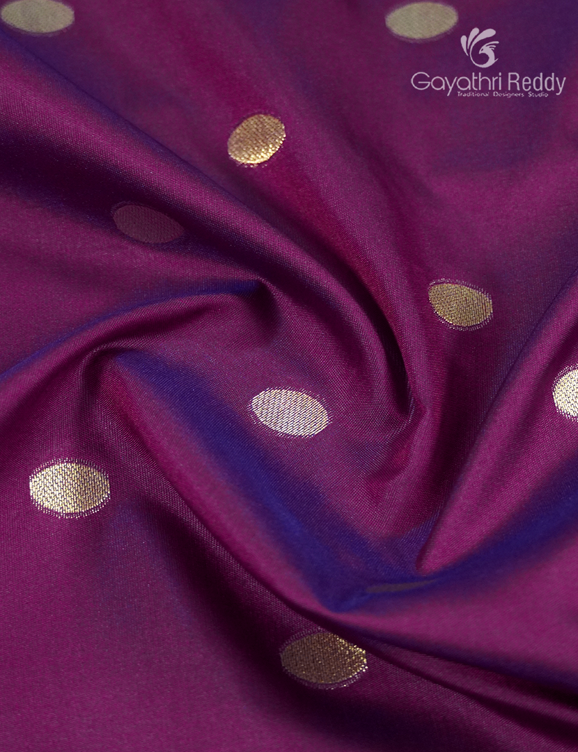 Semi Kanchipuram Silk Fancy Saree in Deep Purple