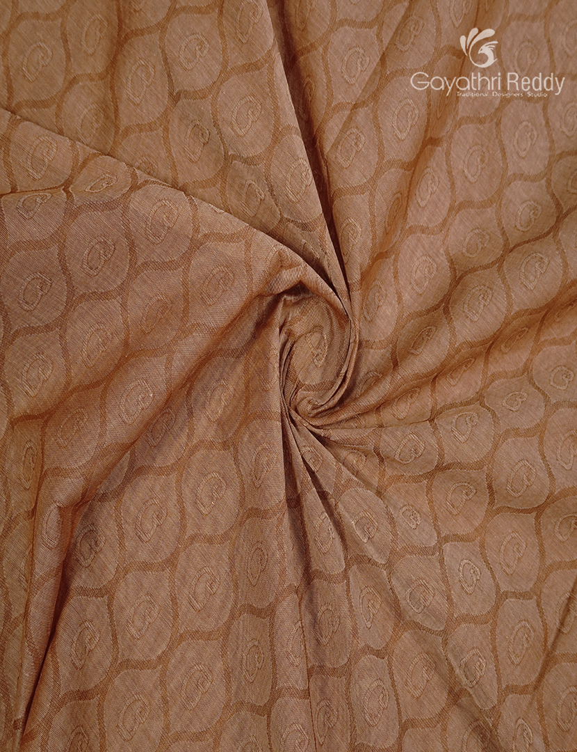 Pure Kanchi Cotton Saree in Mud Brown